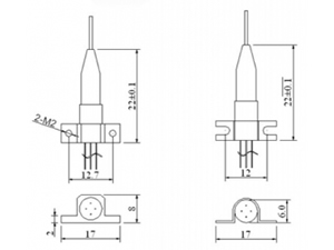 3G-10G 1100nm-1650nm InGaAs Coaxial Pigtail Pin Photo Diode