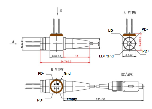 T-CWDM R-1550nm BOSA